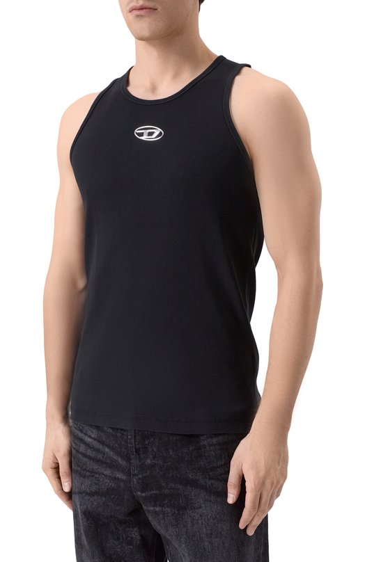 Хлопковая майка Diesel A21742/0JMBA Чёрный  A21742/0JMBA Фото 3