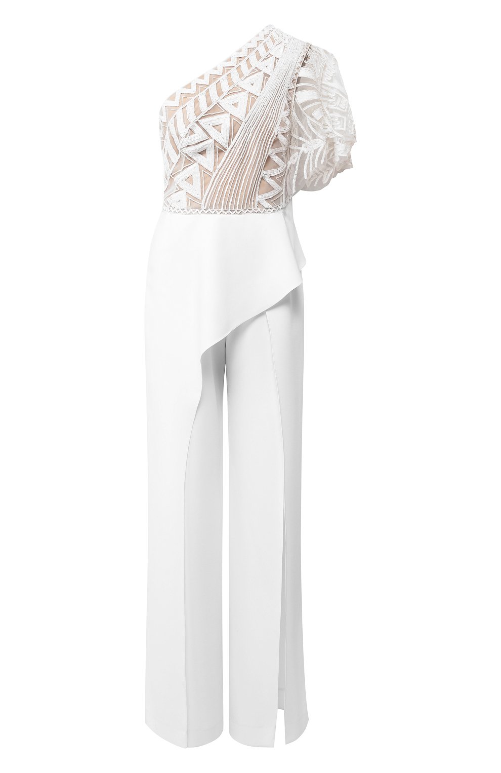 Комбинезон ZUHAIR MURAD белого цвета по цене 341500 руб., арт. JSS19017/CRCA005, фото 1 Комбинезон ZUHAIR MURAD, арт. JSS19017/CRCA005, фото 1
