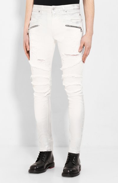 Джинсы BALMAIN белого цвета по цене 119500 руб., арт. TH05442/Z624, фото 3 Джинсы BALMAIN, арт. TH05442/Z624, фото 3