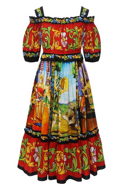 Женское хлопковое платье DOLCE & GABBANA, арт. F65H9T/GDS11