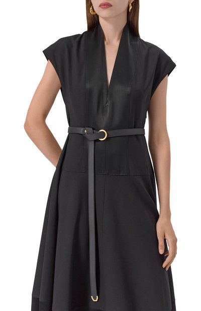 Кожаный ремень AGNONA черного цвета по цене 66950 руб., арт. L60702/L8157, фото 2 Кожаный ремень AGNONA, арт. L60702/L8157, фото 2