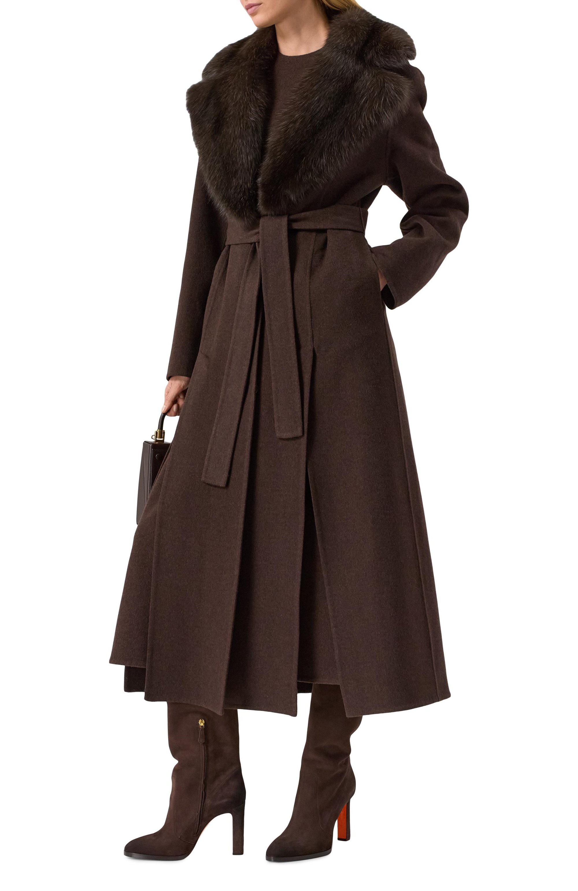 Пальто из шерсти и кашемира с отделкой из соболя MVST, арт. FTBPL-X1306-9SB/LP1446, фото 2