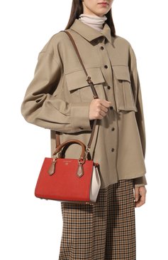 Женская сумка marilyn small MICHAEL MICHAEL KORS красного цвета, арт. 32S2G6AC1T | Фото 2 (Сумки-технические: Сумки top-handle; Материал: Натуральная кожа; Материал сплава: Проставлено; Ремень/цепочка: На ремешке; Драгоценные камни: Проставлено; Размер: small)