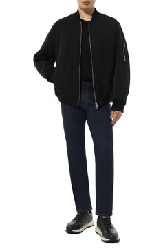 Мужские кожаные кроссовки EMPORIO ARMANI темно-синего цвета, арт. X4X639/XD382 | Фото 2 (Подошва: Массивная; Материал внутренний: Текстиль; Материал утеплителя: Без утеплителя; Стили: Классический; Материал внешний: Натуральная кожа; Кросс-КТ: Низкие)