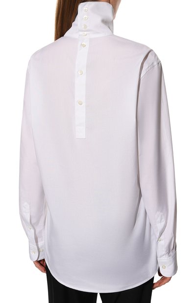 Хлопковая блузка DRIES VAN NOTEN белого цвета по цене 34950 руб., арт. 222-010786-5322, фото 4 Хлопковая блузка DRIES VAN NOTEN, арт. 222-010786-5322, фото 4
