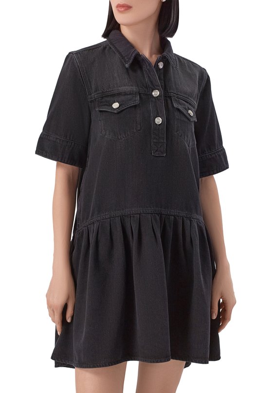 Джинсовое платье Ganni J1885 Чёрный  J1885 Фото 3