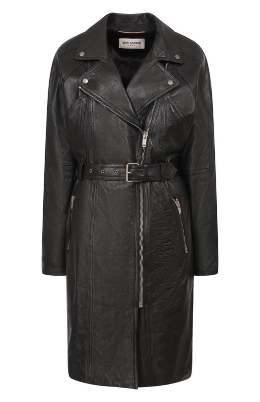 Кожаное пальто Saint Laurent 798778/YCNV2 Чёрный 798778/YCNV2