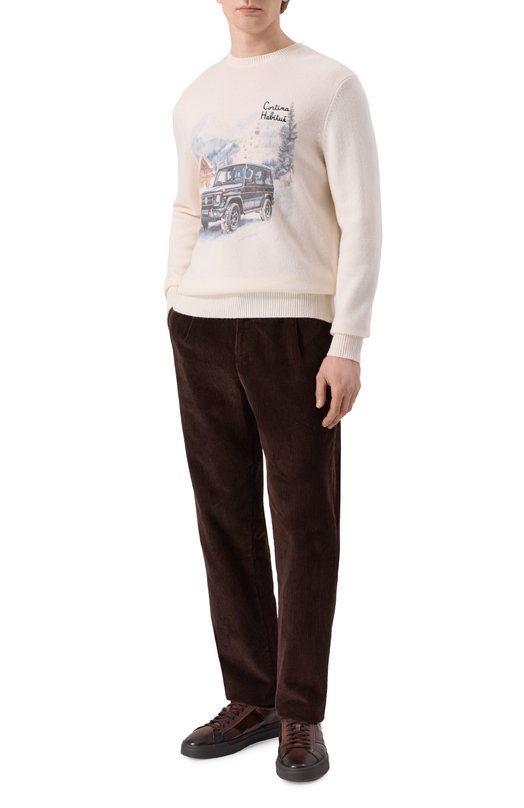 Джемпер из шерсти и вискозы MC2 Saint Barth HER0022-01580I/HER0N PRINT Кремовый  HER0022-01580I/HER0N PRINT Фото 2