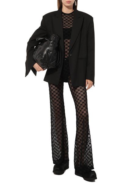 Топ PALM ANGELS черного цвета по цене 27550 руб., арт. PWAD063F24FAB001, фото 2 Топ PALM ANGELS, арт. PWAD063F24FAB001, фото 2