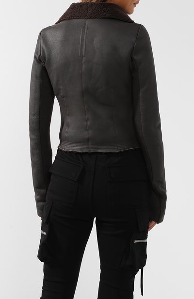 Кожаная куртка на меховой подкладке RICK OWENS, арт. RP18F4728/LSHS, фото 4