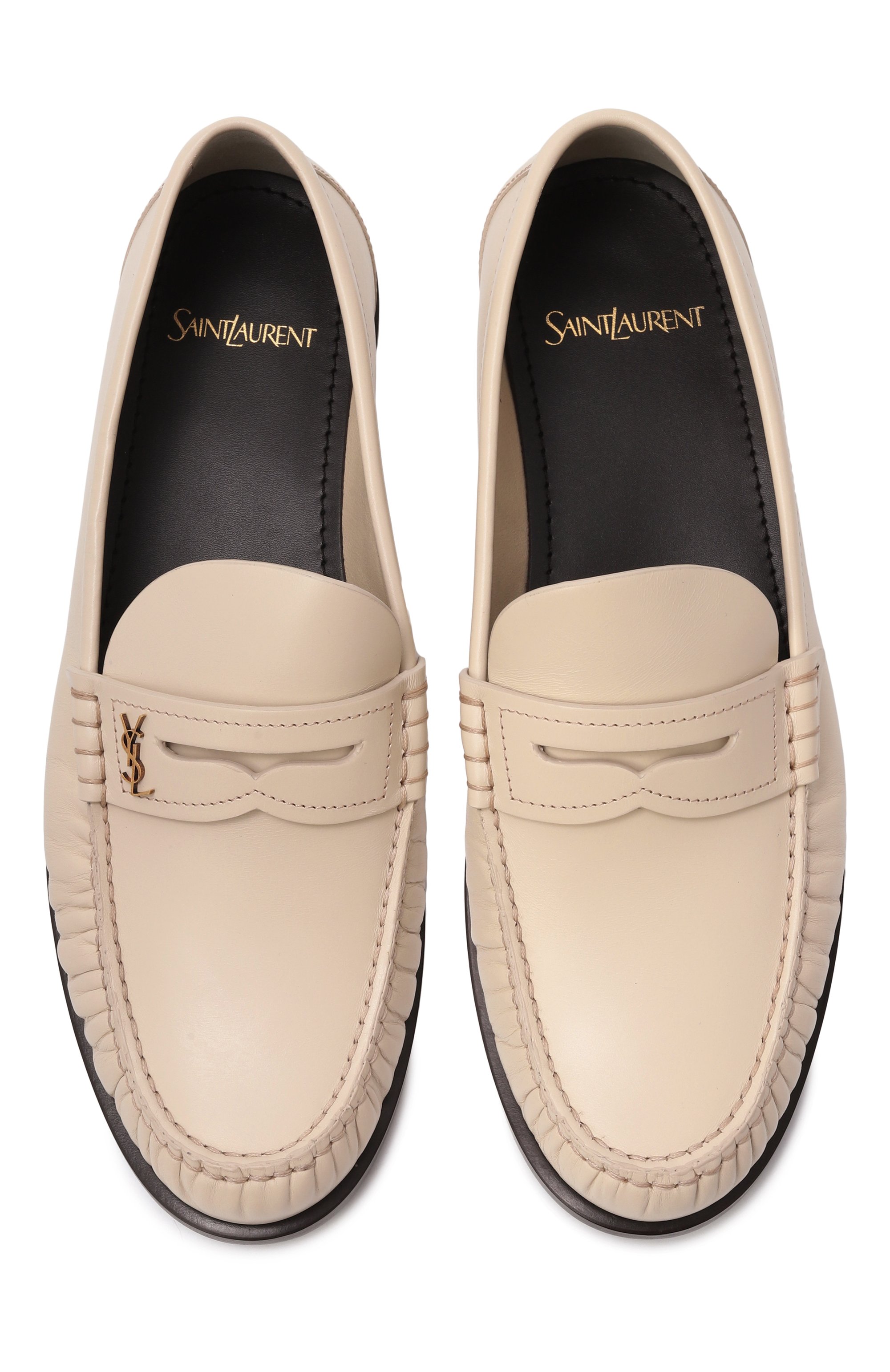 Кожаные пенни-лоферы SAINT LAURENT, арт. 820648/AAELH, фото 6