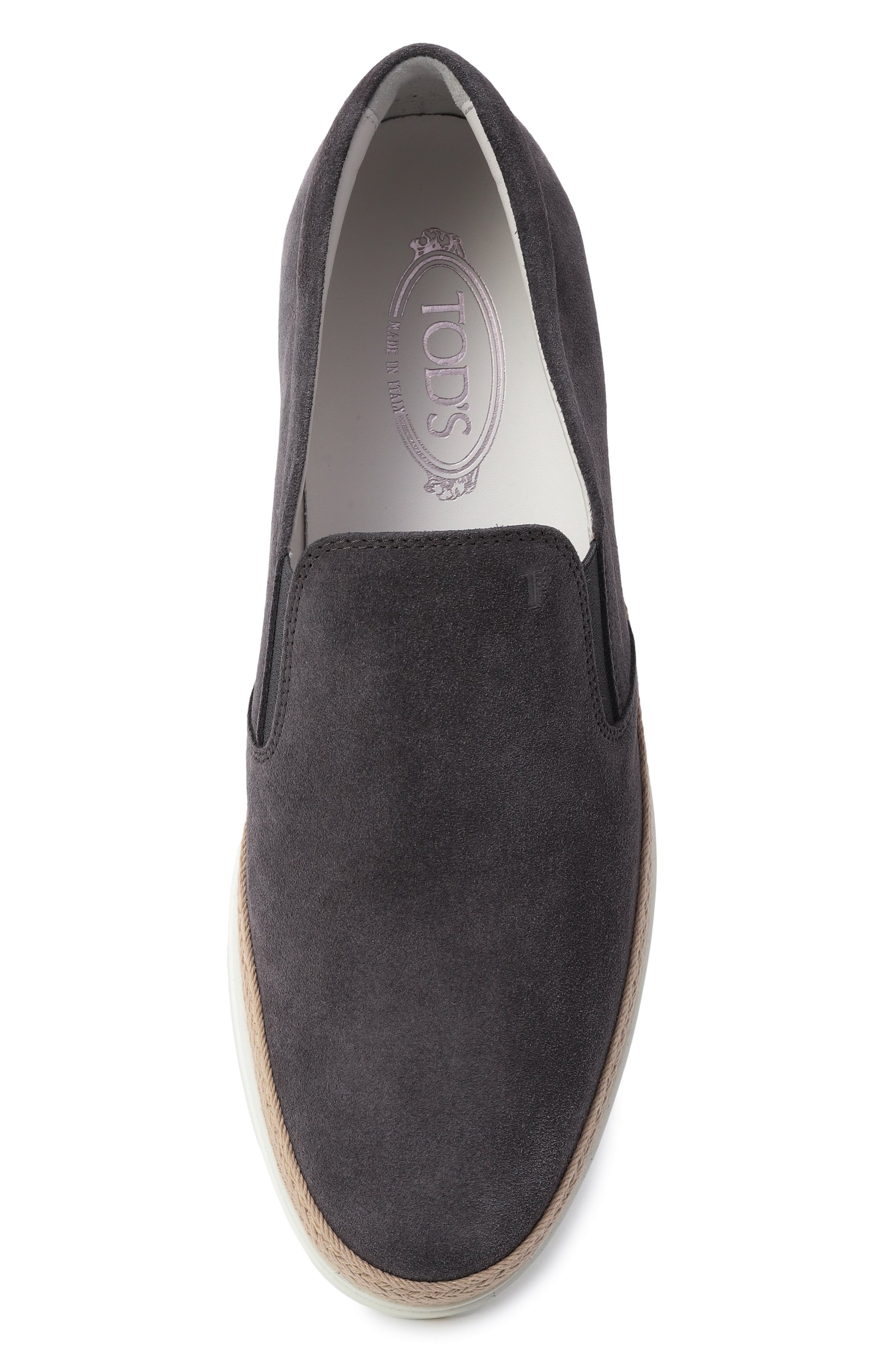 Замшевые слипоны gomma rafia TOD’S, арт. XXM0TV0K900RE0, фото 6