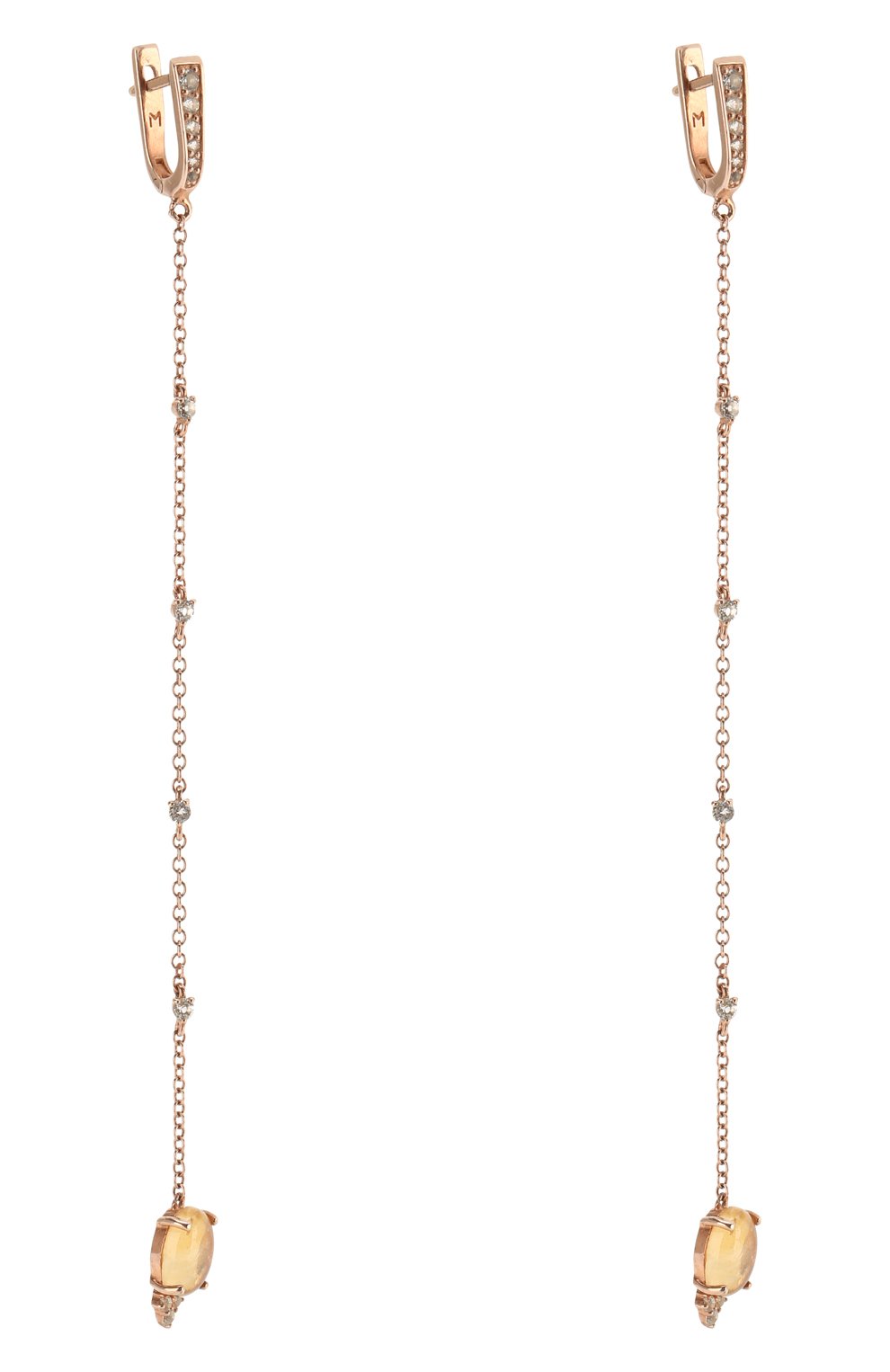 Серьги-цепочки с цитринами и топазами  MOONKA, арт. ai-her-ctr, фото 3