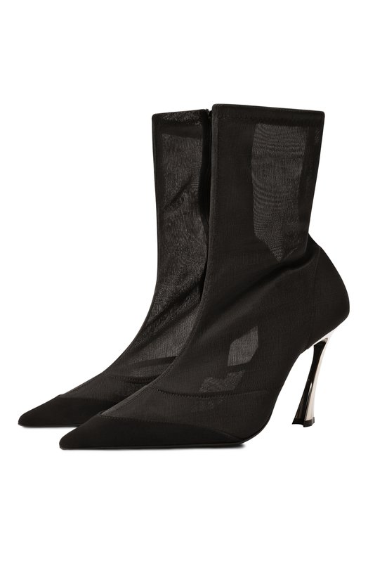 Комбинированные ботильоны Mugler MUSS24SC012_CX001 Чёрный MUSS24SC012_CX001