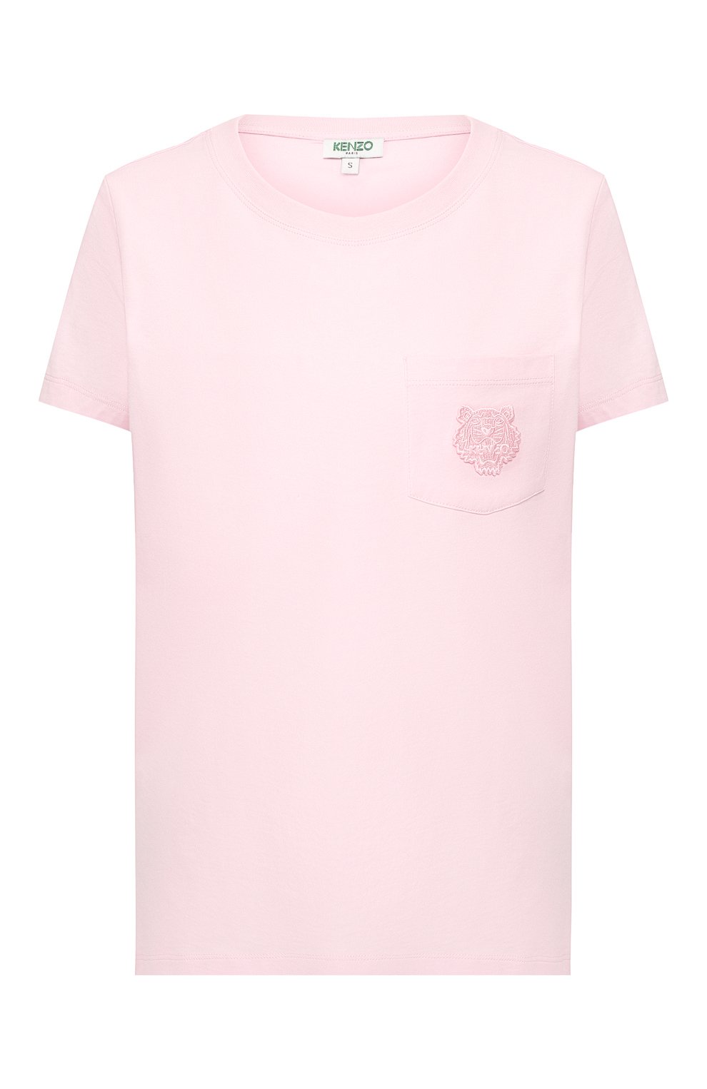 Хлопковая футболка KENZO розового цвета по цене 8700 руб., арт. 2TS790987, фото 1 Хлопковая футболка KENZO, арт. 2TS790987, фото 1