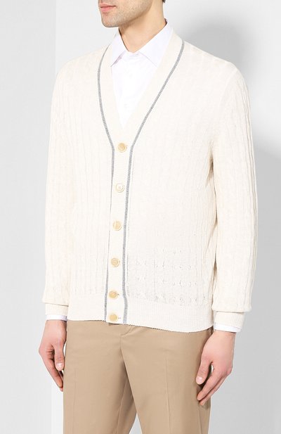 Кардиган из смеси льна и хлопка BRUNELLO CUCINELLI, арт. M2L79006, фото 3