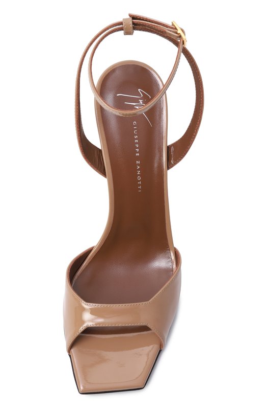 Лакированные босоножки Venice Strap 90 Giuseppe Zanotti Design E600032 Бежевый  E600032 Фото 6