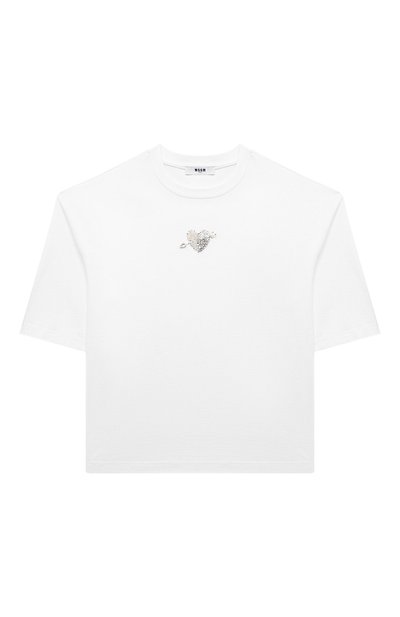 Хлопковая футболка MSGM KIDS, арт. F4MSJGTH117