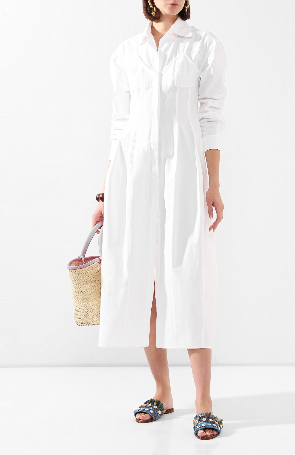 Комбинированные шлепанцы bianca DOLCE & GABBANA, арт. CQ0386/AX854, фото 2