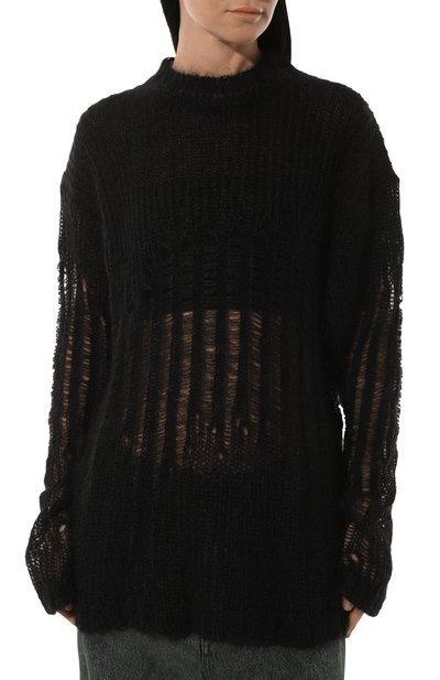 Свитер из шерсти и шелка ANN DEMEULEMEESTER, арт. 2402-W-KN09-KN044-099, фото 3