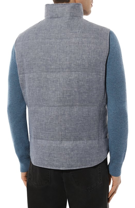 Пуховый жилет Brunello Cucinelli MD4951852 Синий  MD4951852 Фото 4