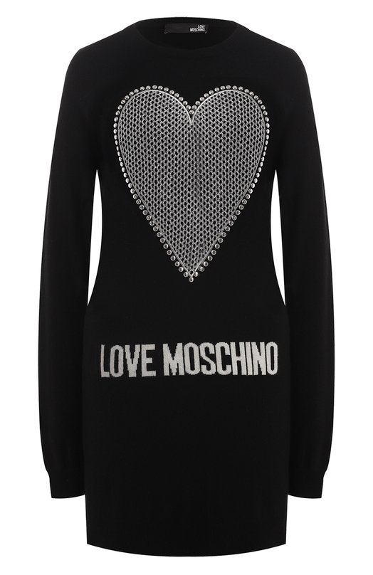 Платье из шерсти и вискозы Moschino