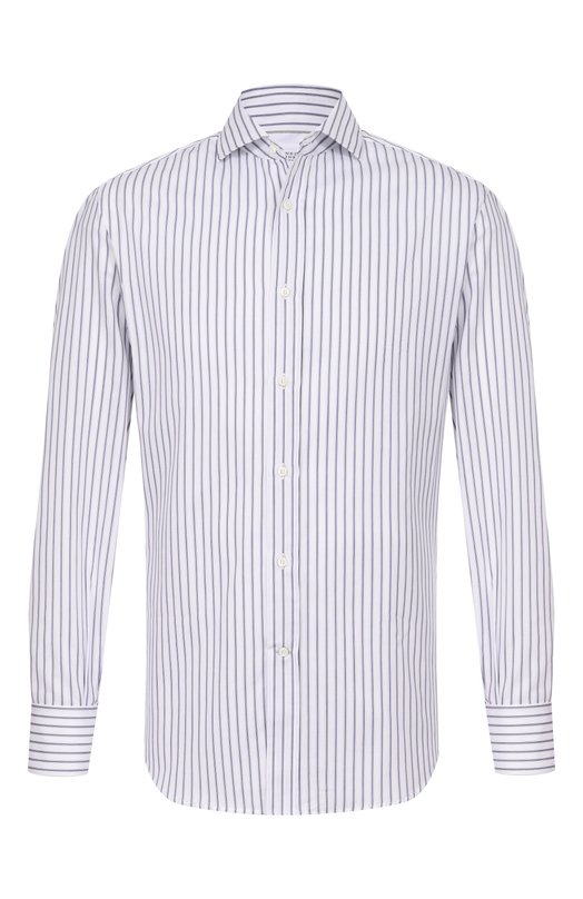 Хлопковая сорочка Brunello Cucinelli MA6830028 Синий MA6830028