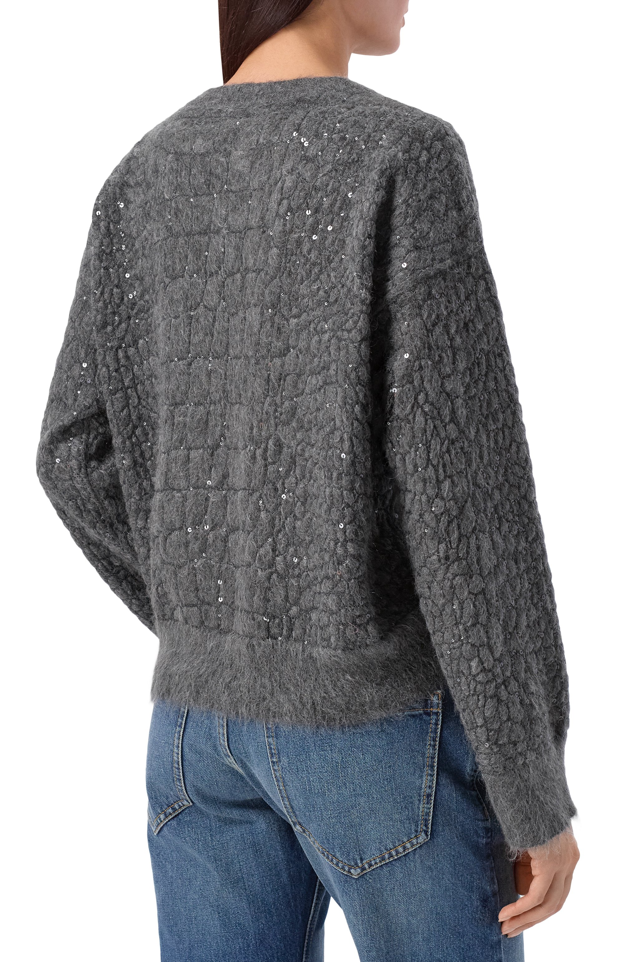 Свитер из шерсти и кашемира BRUNELLO CUCINELLI, арт. MBP240400P, фото 4