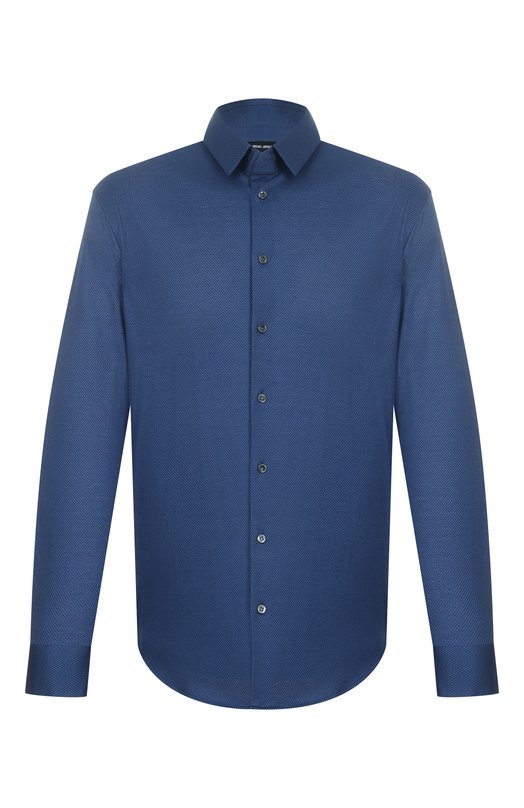 Хлопковая сорочка Giorgio Armani GM000056/TE14817 Синий GM000056/TE14817