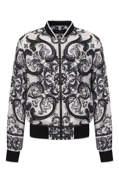 Мужской шелковый бомбер DOLCE & GABBANA, арт. G9BLZT/HI1S6