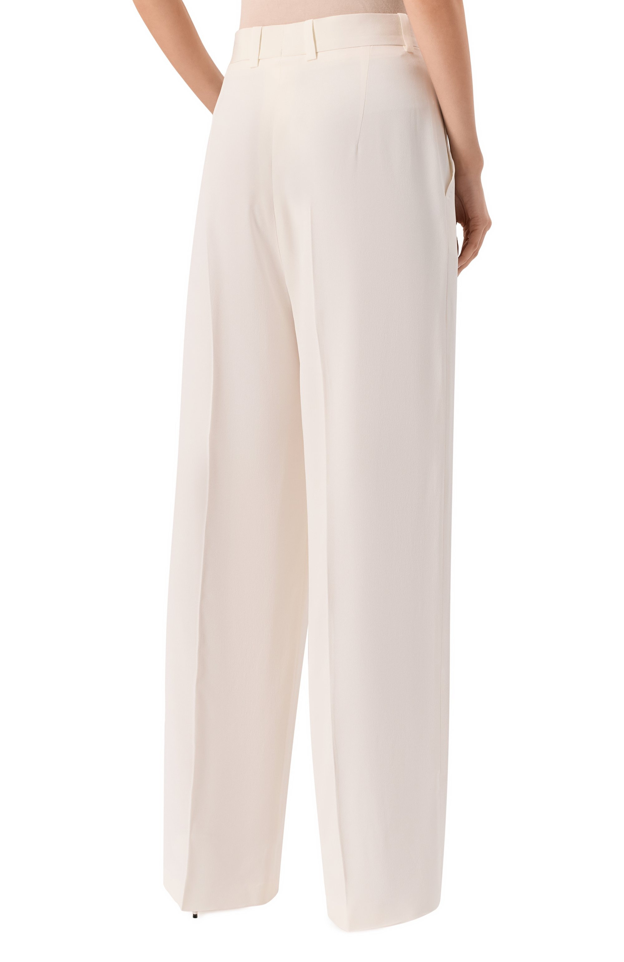 Шелковые брюки PETAR PETROV кремового цвета по цене 172000 руб., арт. S25P7A, фото 4 Шелковые брюки PETAR PETROV, арт. S25P7A, фото 4