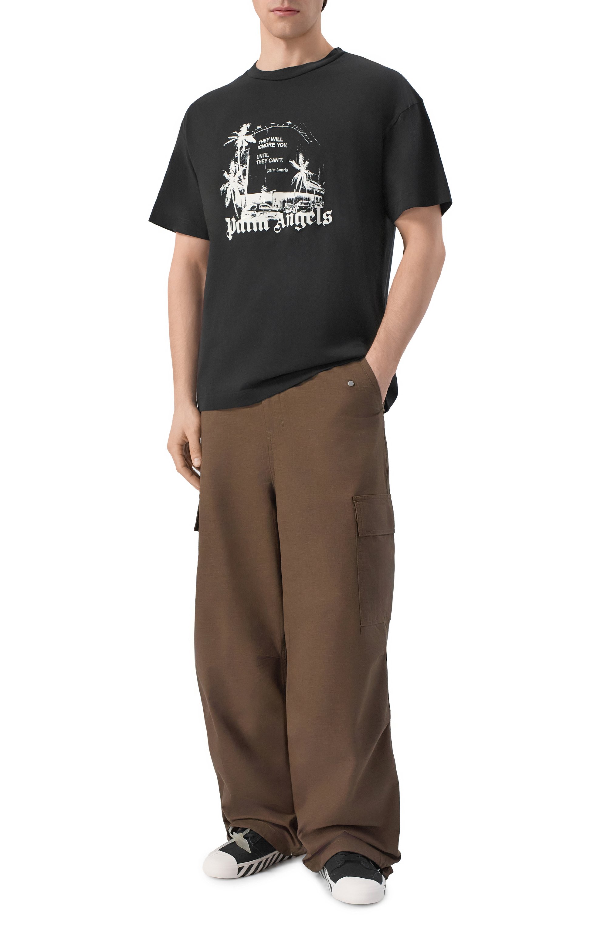 Текстильные кеды vulcanized undercut OFF-WHITE, арт. 0MIA2APC99FAB001, фото 2