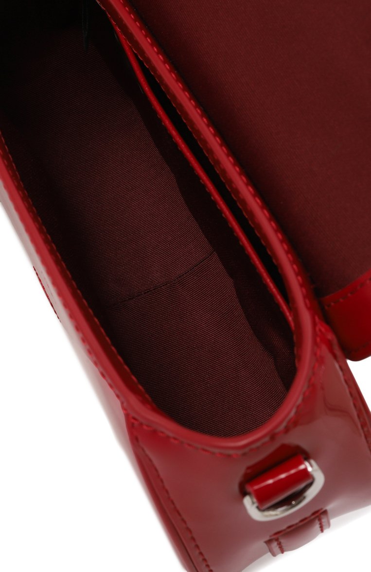 Женская сумка the clover MARC JACOBS (THE) красного цвета, арт. 2F4HCR026H04 | Фото 5 (Материал сплава: Проставлено; Размер: small; Ремень/цепочка: На ремешке; Материал: Натуральная кожа; Драгоценные камни: Проставлено)