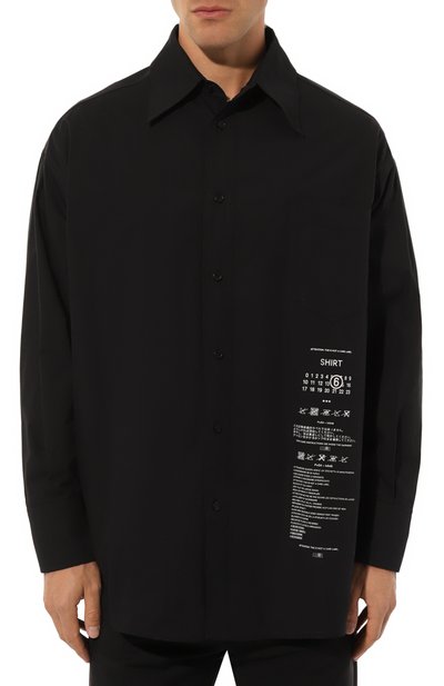 Хлопковая рубашка MM6, арт. SH0DT0014/M35152, фото 3