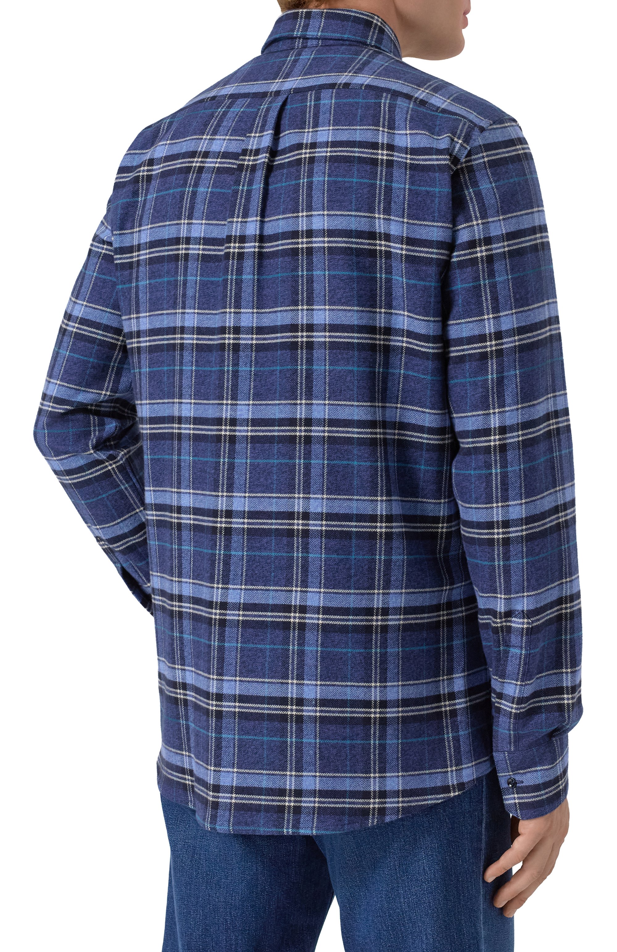 Хлопковая рубашка DOLCE & GABBANA темно-синего цвета по цене 98950 руб., арт. G5JZ9T/FQ5M0, фото 4 Хлопковая рубашка DOLCE & GABBANA, арт. G5JZ9T/FQ5M0, фото 4