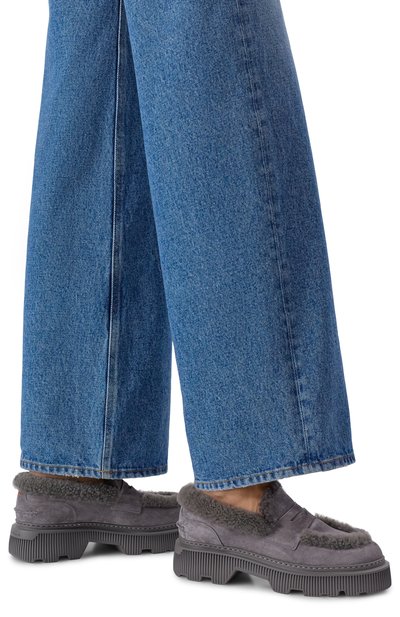 Замшевые пенни-лоферы SANTONI, арт. WUCG71737PLTAYHC, фото 2