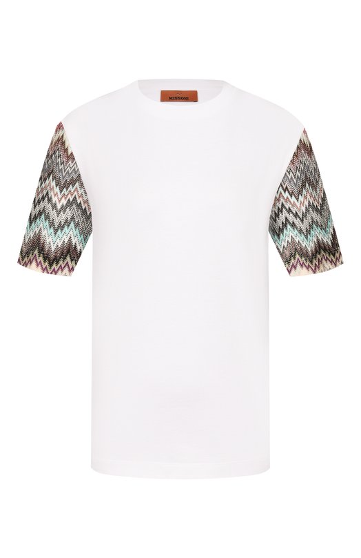 Хлопковая футболка Missoni DS25WL05/BJ00PI Белый DS25WL05/BJ00PI