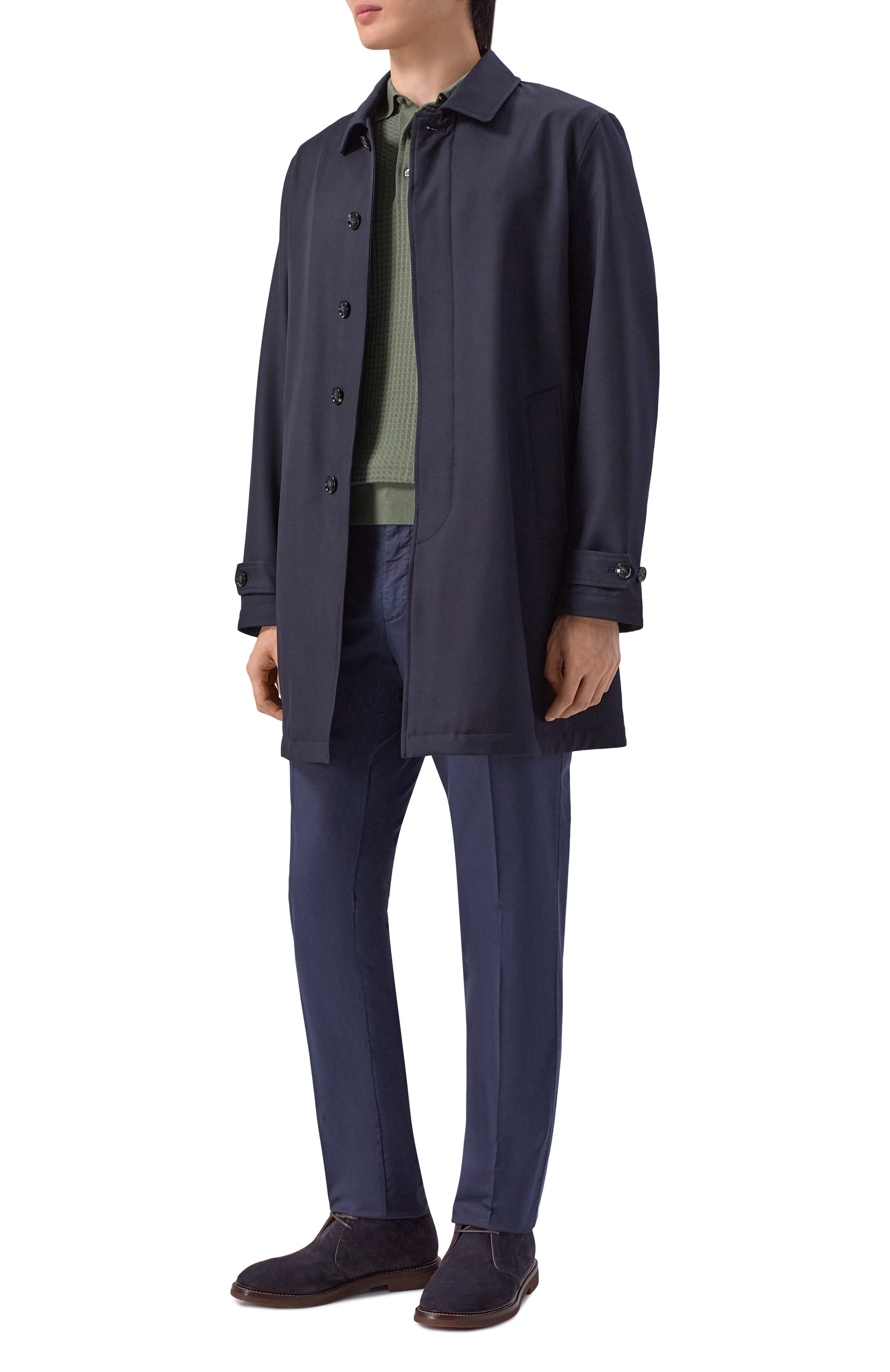 Плащ из шерсти и шелка KITON, арт. UW2310BV0830H, фото 2