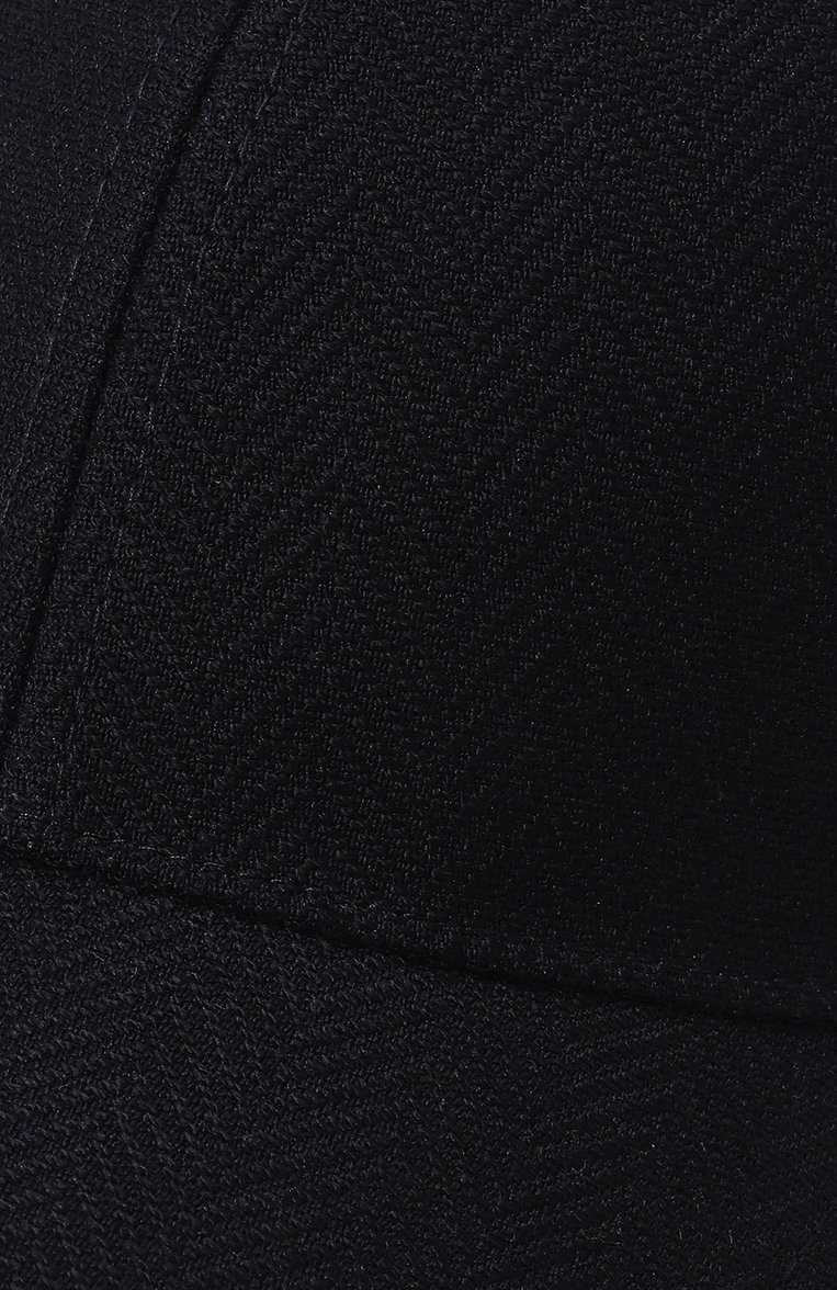 Мужская шерстяная бейсболка HEADONISTE темно-синего цвета, арт. CHEVR0N BB | Фото 4 (Материал: Текстиль, Шерсть; Материал сплава: Проставлено; Нос: Не проставлено)