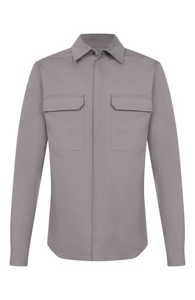 Мужская хлопковая куртка-рубашка RICK OWENS, арт. RU02F4291/TE