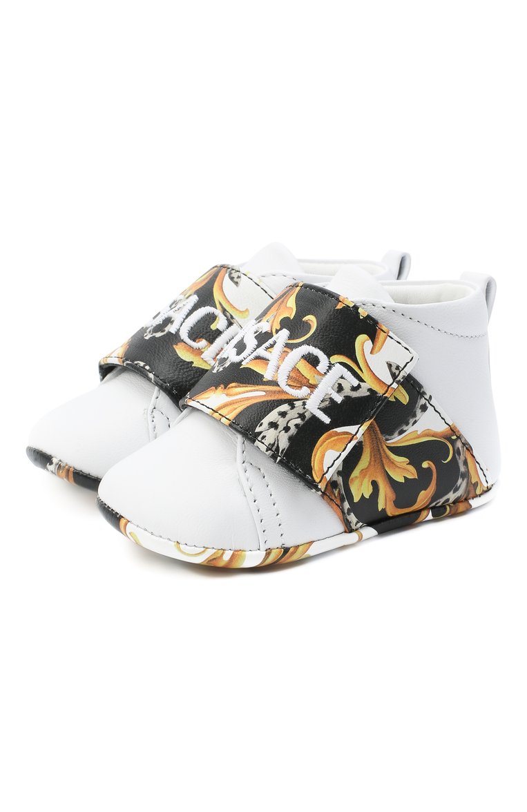 Кожаные пинетки VERSACE, арт. YFX00028/YB00337, фото 1