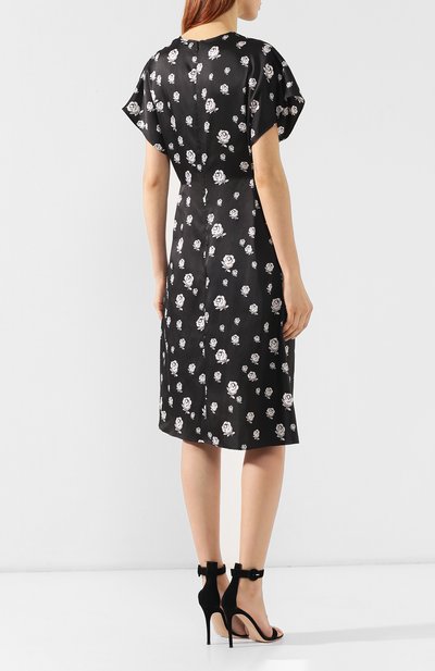 Платье с принтом KENZO черно-белого цвета по цене 38950 руб., арт. 2R010954G, фото 4 Платье с принтом KENZO, арт. 2R010954G, фото 4