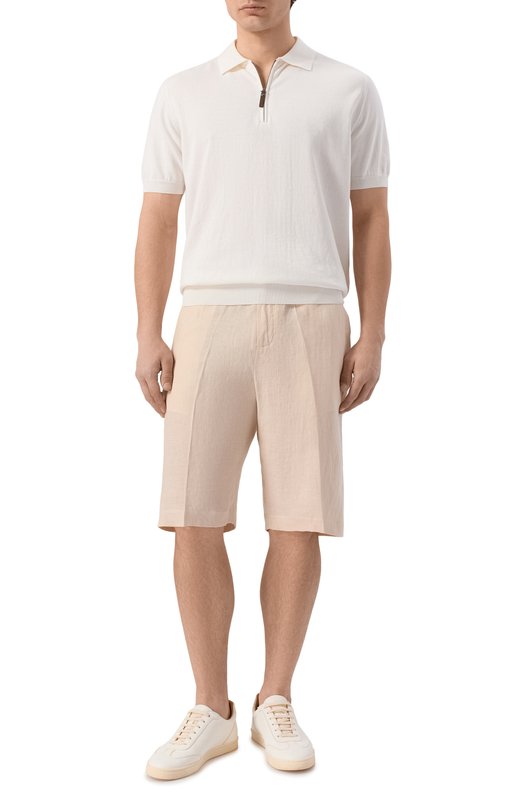 Льняные шорты Kiton UPKN098K0708H Бежевый  UPKN098K0708H Фото 2