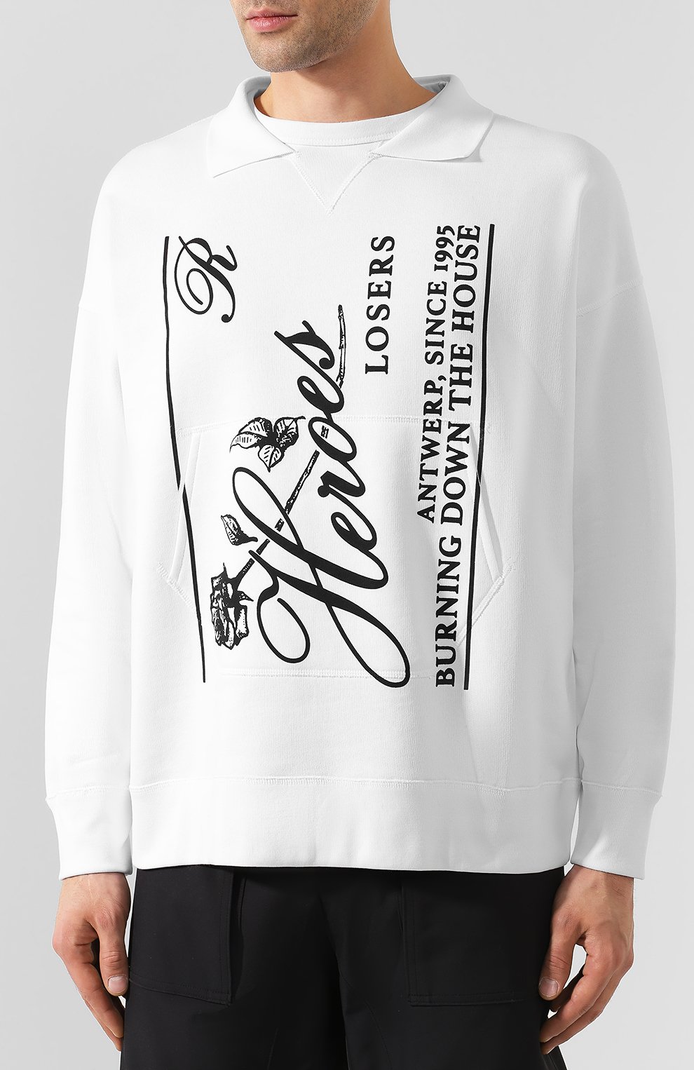 Хлопковый свитшот RAF SIMONS, арт. 192-170A-19004, фото 3