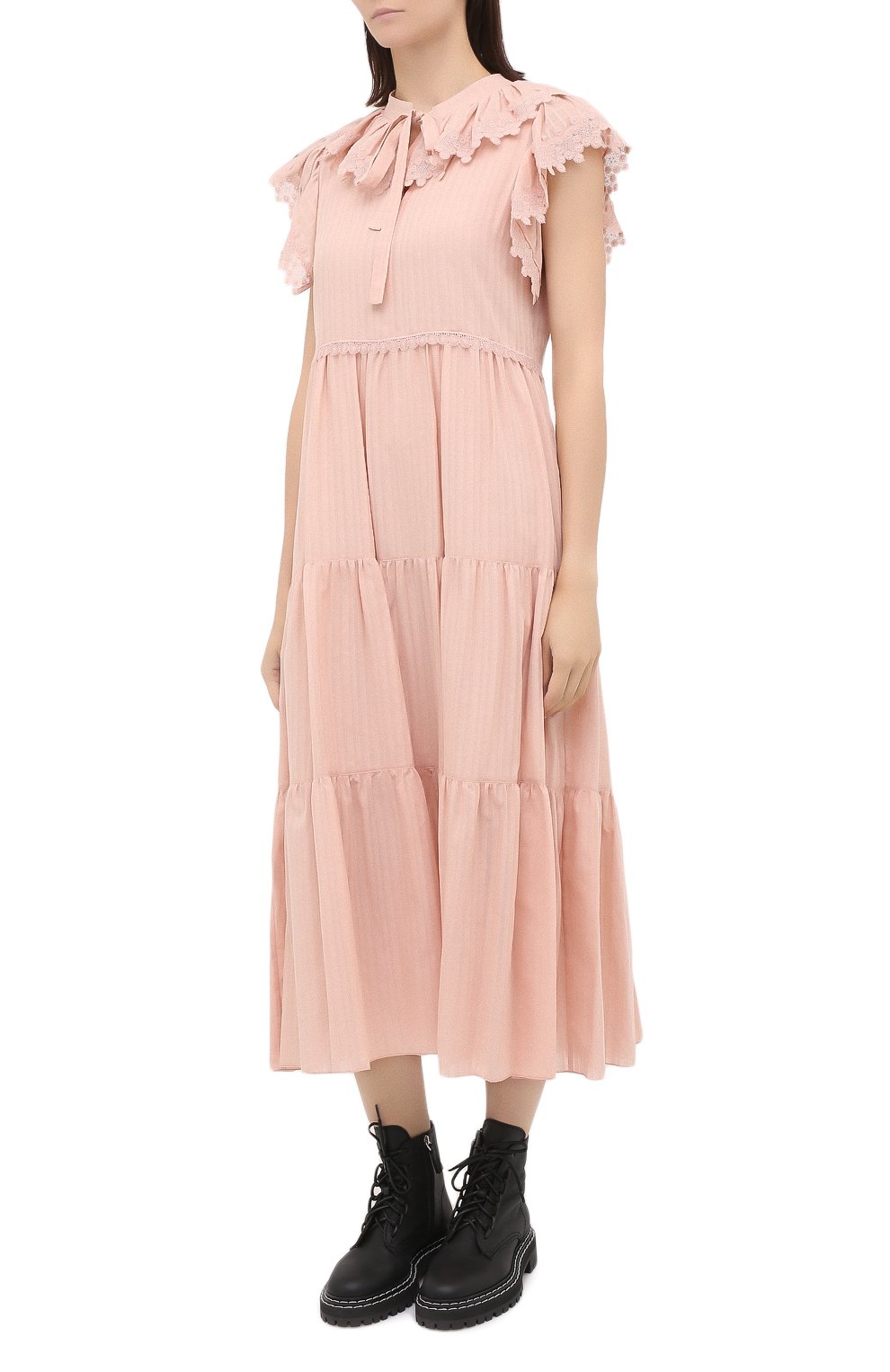 Хлопковое платье SEE BY CHLOÉ, арт. CHS20AR009020, фото 3