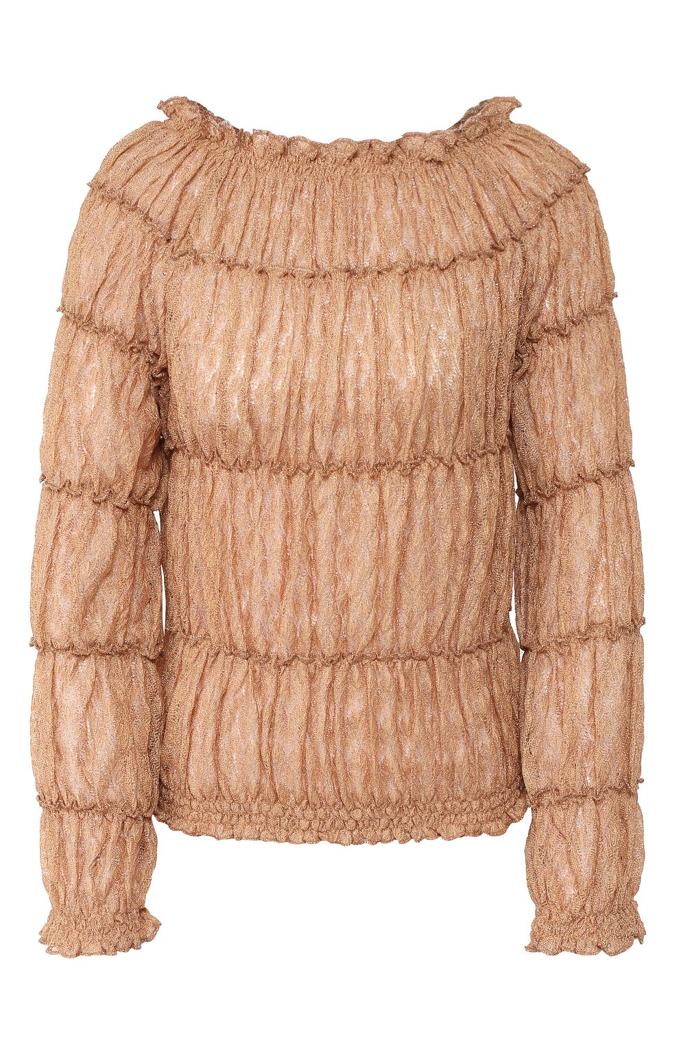 Пуловер MISSONI золотого цвета по цене 76300 руб., арт. MDN00348/BR009S, фото 1 Пуловер MISSONI, арт. MDN00348/BR009S, фото 1