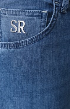 Мужские джинсы STEFANO RICCI синего цвета, арт. MST51R3011/T0082 | Фото 6 (Драгоценные камни: Проставлено; Длина (брюки, джинсы): Стандартные; Материал сплава: Проставлено; Детали: Делаве; Силуэт М (брюки): Прямые; Кросс-КТ: Деним; Материал внешний: Деним, Хлопок; Стили: Повседневный)
