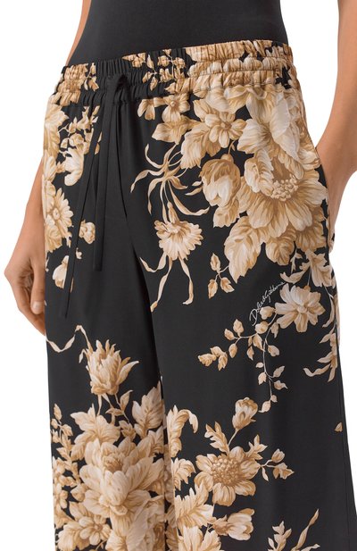 Шелковые брюки DOLCE & GABBANA черного цвета по цене 218000 руб., арт. FTC12T/FSA7Y, фото 5 Шелковые брюки DOLCE & GABBANA, арт. FTC12T/FSA7Y, фото 5