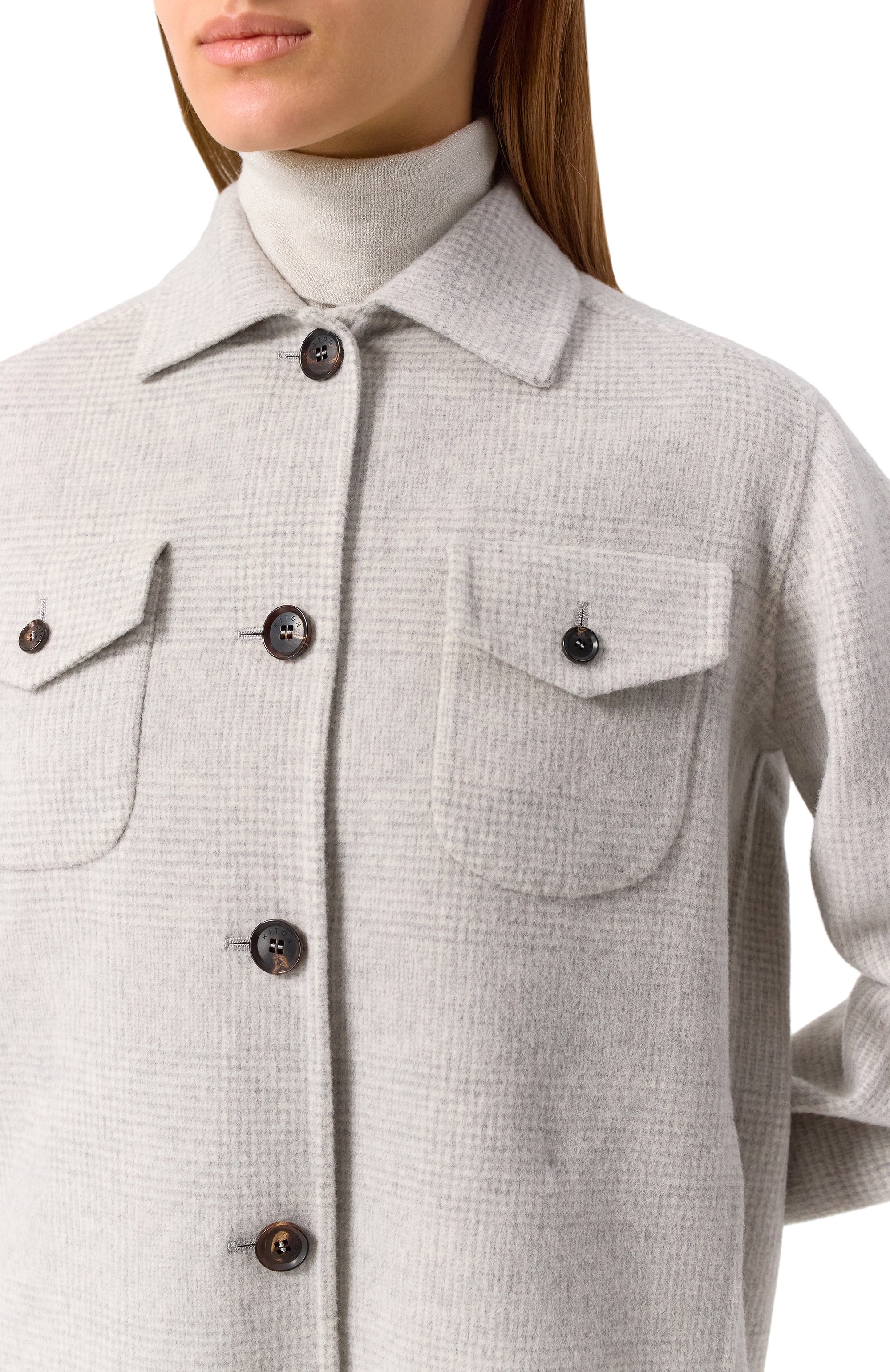 Куртка-рубашка из шерсти и кашемира KITON, арт. D58522DK0583E02, фото 5