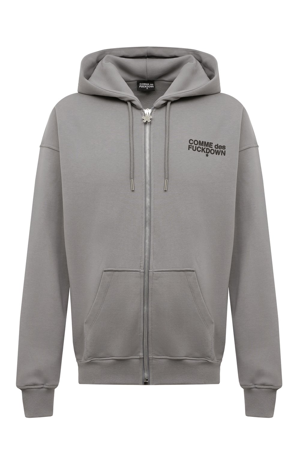 Хлопковая толстовка COMME DES FUCKDOWN серого цвета по цене 19750 руб., арт. CDFU2510, фото 1 Хлопковая толстовка COMME DES FUCKDOWN, арт. CDFU2510, фото 1